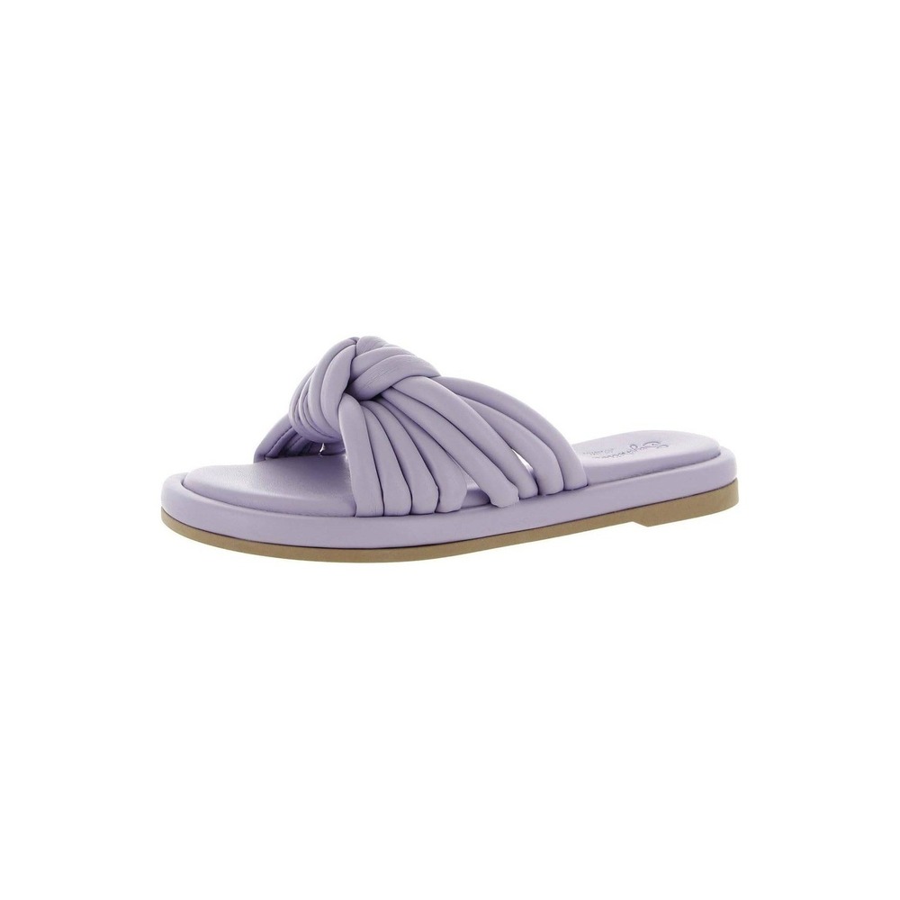 Seychelles Lilac Purple‎ Knotted Puffy Multi Strap Slide Sandals Womens 7.5
